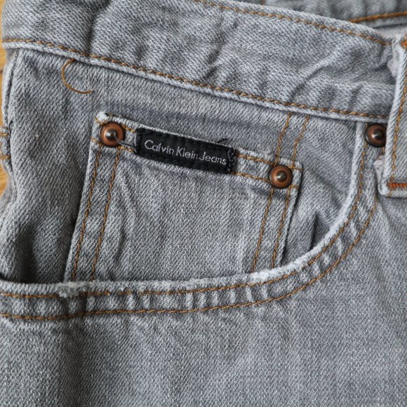 Calvin Klein Grey Bootcut Jeans, Size 33 - Picture 10 of 16